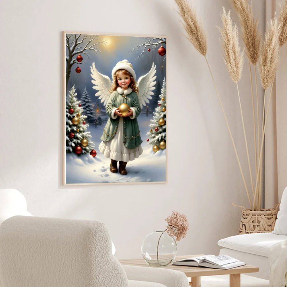 Full Round Diamond Painting 30*40cm - Little Angel Girl