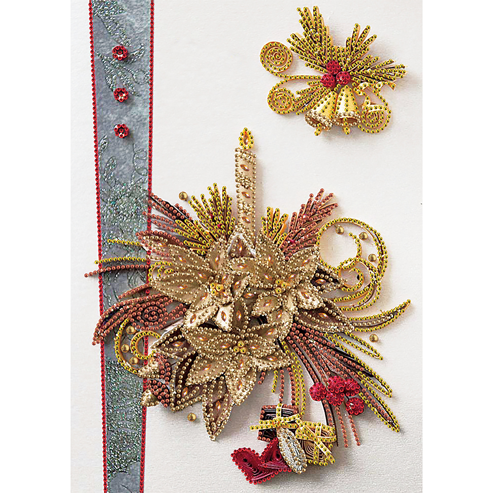

Christmas Flower Quilling Paper - Special Shaped Diamond Painting - 30*40CM, 501 Original