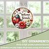 (18.5cm)DIY Acrylic Jigsaw Puzzle Window Hanging with Hanging Chain DIY Stained Glass Decoration Round Window Puzzle Decor for DIY Craft Project (Flower Ladybug)