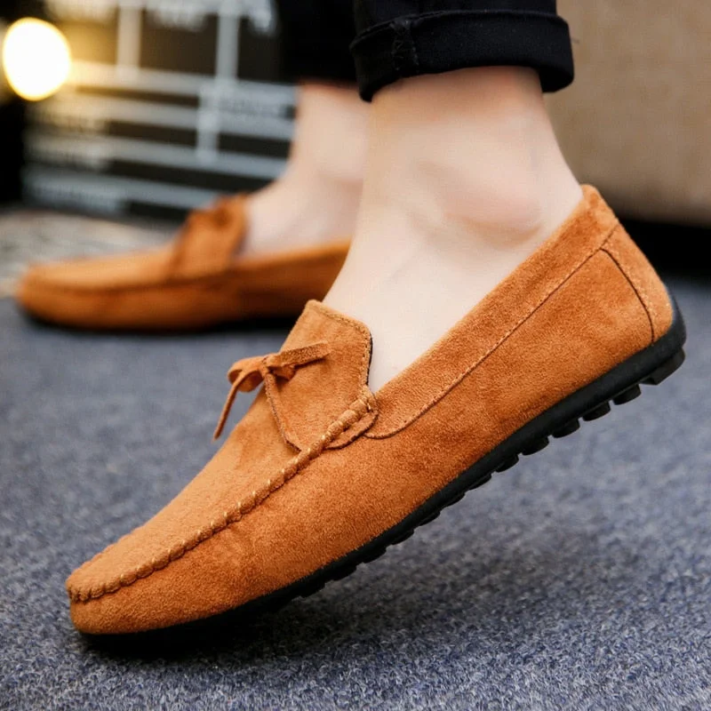 2022 Spring Summer NEW Men&#39;s Loafers Comfortable Flat Casual Shoes Men Breathable Slip-On Soft Leather Driving Shoes Moccasins