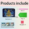 (US Local)DIY Diamond Art Diamond Dot Card Pack 5D Diamond Painting Pouch (Christmas Tree)