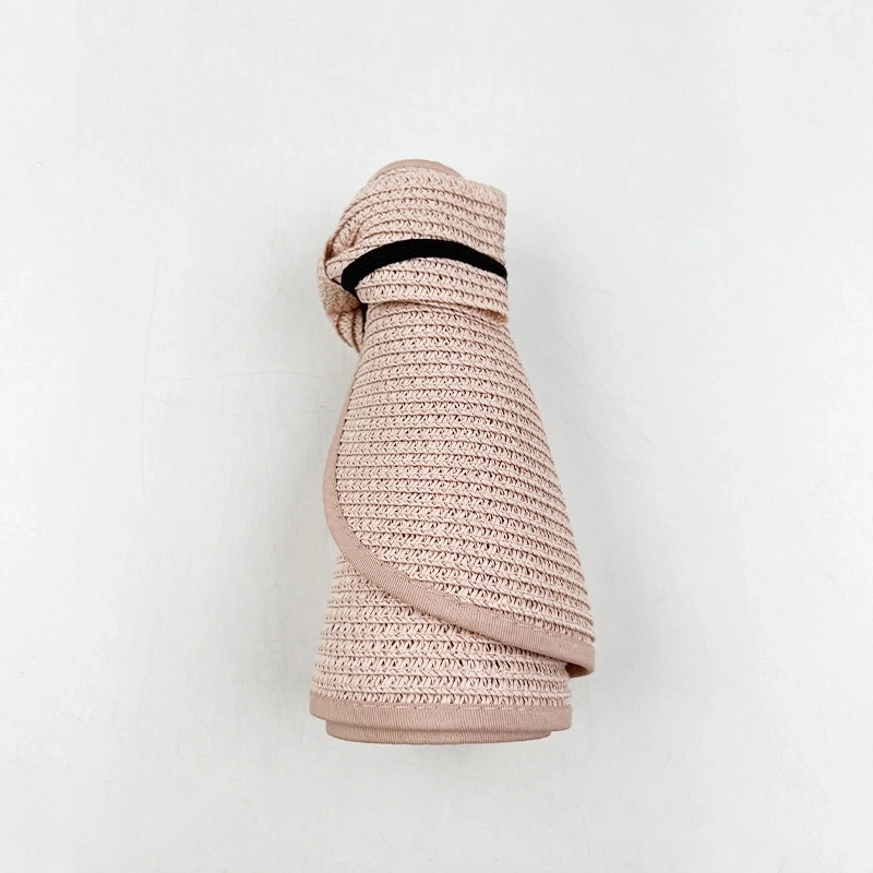 Women’s Vacation Solid Color Big Eaves Straw Hat