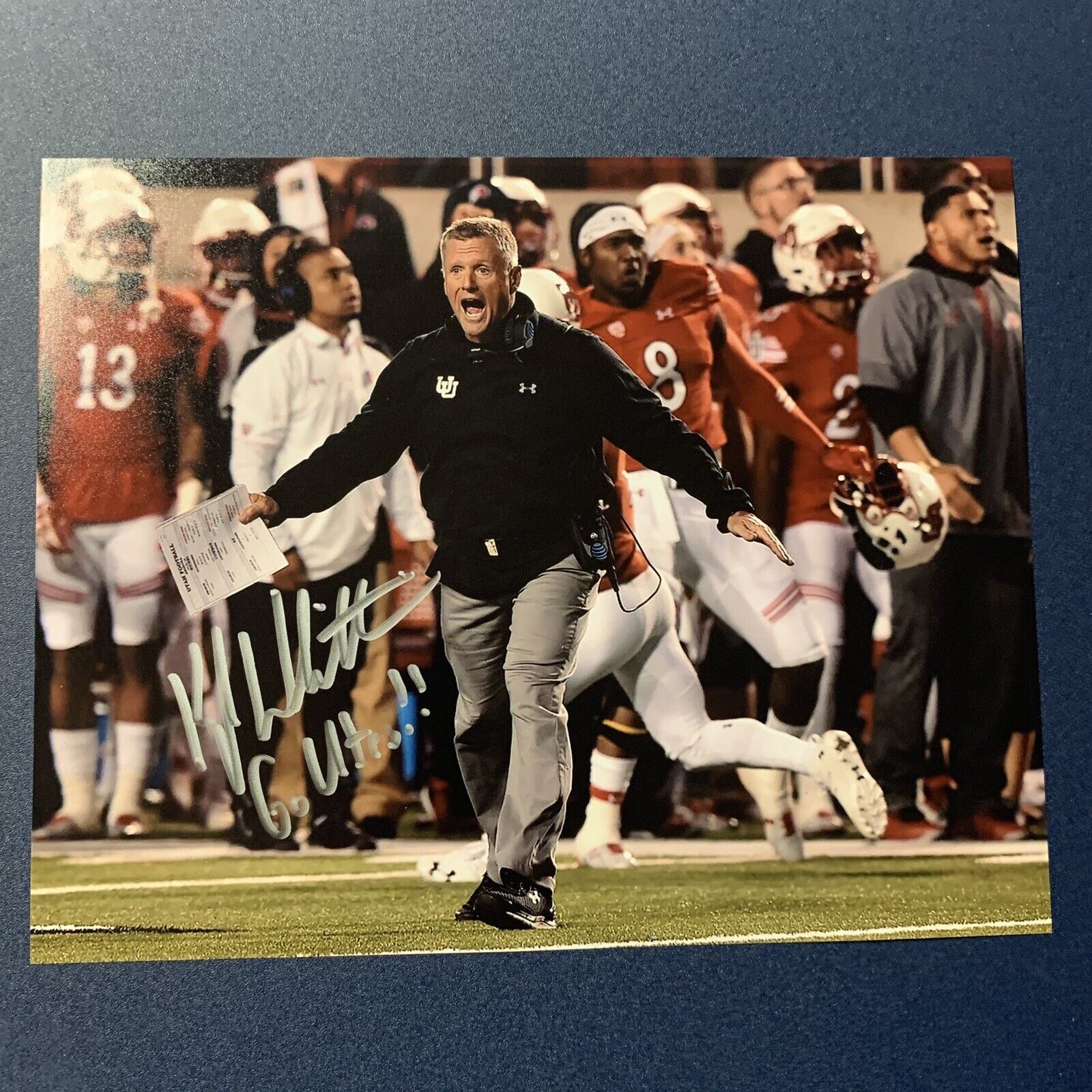 KYLE WHITTINGHAM HAND SIGNED 8x10 Photo Poster painting UTAH UTES HEAD COACH AUTOGRAPHED COA