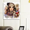 Diamond Painting -DIY Round Drill Xmas Girl(40x40 CM)