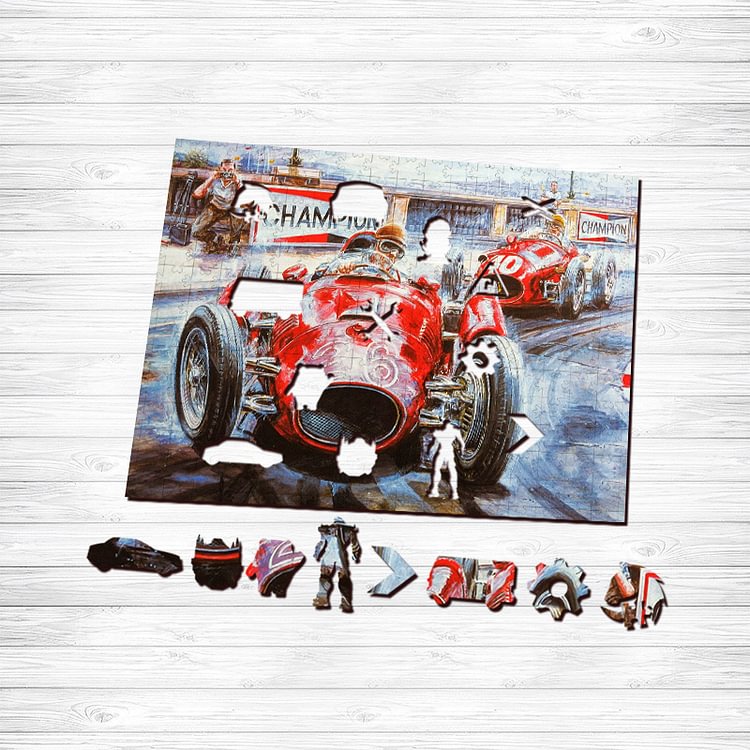 Racing Wooden Jigsaw Puzzle