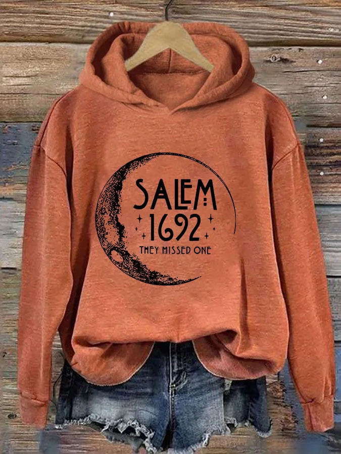 Women's Halloween Salem 1692 They Missed One Casual Hoodie 