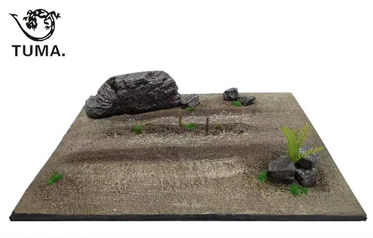 pornhint Pornhint Model sand table material Gundam soldier scene Handmade miniature landscape Muddy mountain stone path Road finished board game tiles