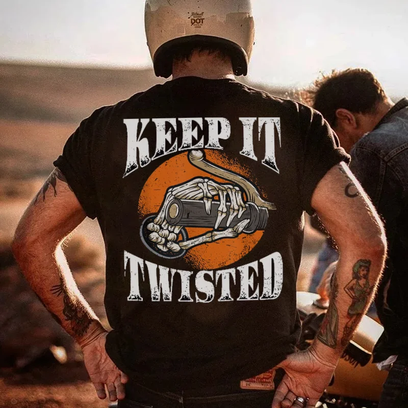 KEEP IT TWISTED Bone Hand With Handle Print Men's T-shirt