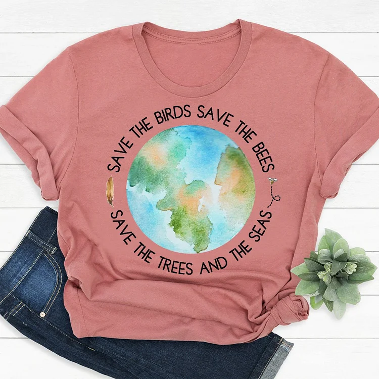 Save the trees Environmental friendly T-Shirt Tee -06831-Annaletters