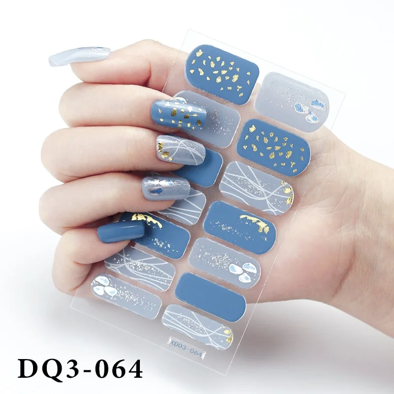 Churchf Nail Stickers Fashion Design Nail Polish Stickers Full Cover Nail Decorations for Manicure Self Adhesive Decals for Nails-Nail Inspo