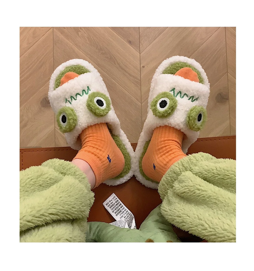 2022 Winter Women Slipper Indoor Home Antiskid Cotton Slippers Frog Cartoon Cute Soft Bottom Warm Open Toe Plush Slippers Man