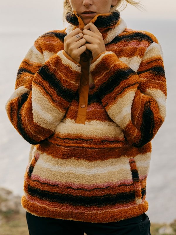 Retro tie-dye outdoor lambswool sweatshirt