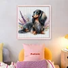 Dachshund-11CT Stamped Cross Stitch 40*40cm/15.75*15.75in