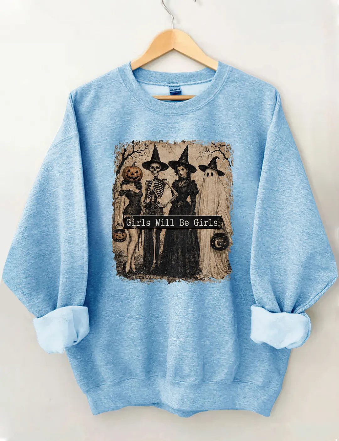 Spooky Halloween Girls Will Be Girls Sweatshirt