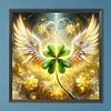 Clover Wings komplette DIY-5D-Runden-Bohrer Diamant-Kunstkits f&uuml;r Hauswanddekoration 40x40 cm