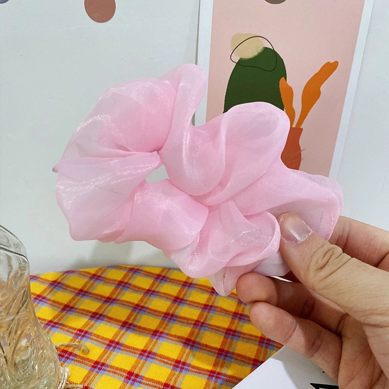 Women’s Minimalist Korean Style Geometric Solid Color Polyester Hair Tie