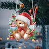 Diamond Painting Acrylic Christmas Bear Hanging Pendant Kit for Decoration