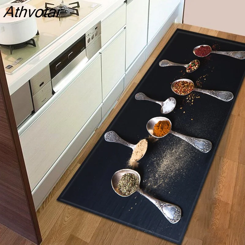 Athvotar Entrance Doormat Home Bedroom Floor Decoration Hallway Mat Balcony Bathroom Anti-Slip Carpet Modern Printing Long Rug
