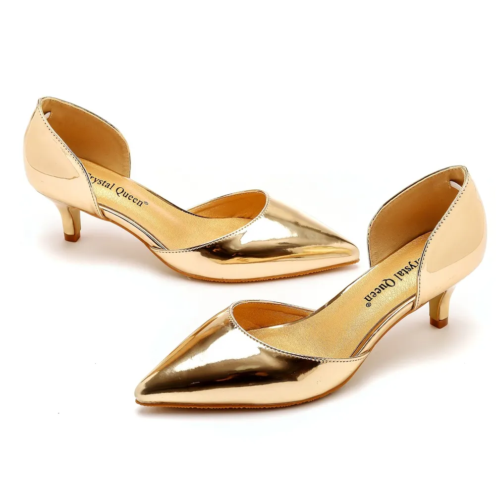Breakj Breakj Cm Fine Tip Pointed Sandals Low Heel Low-Size Single-Shoe Women's Two-Siped Hollow Women's Shoes Wedding Shoes