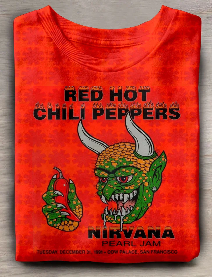 Teecade Teecade Red Hot Chili Peppers Nirvana T-shirt