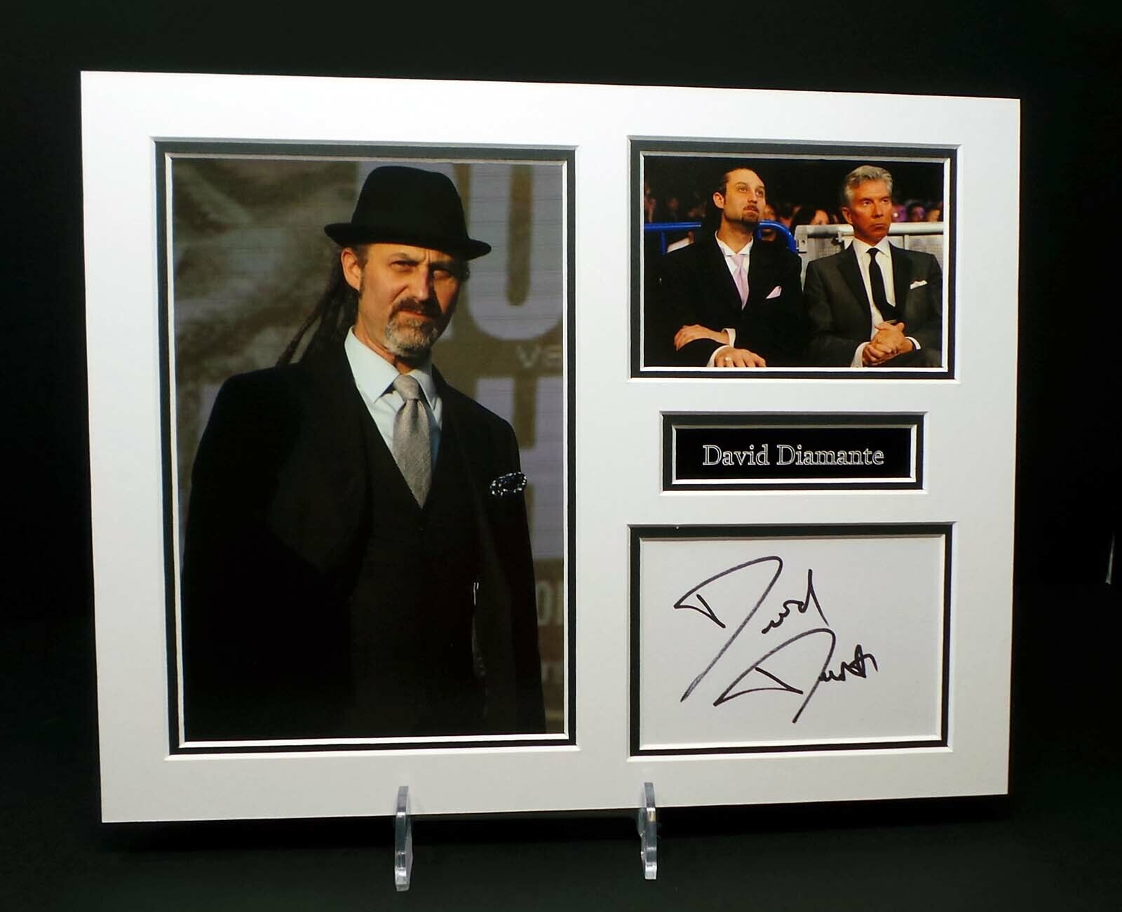 David DIAMANTE Signed Mounted Photo Poster painting Display 1 AFTAL RD COA Boxing Announcer