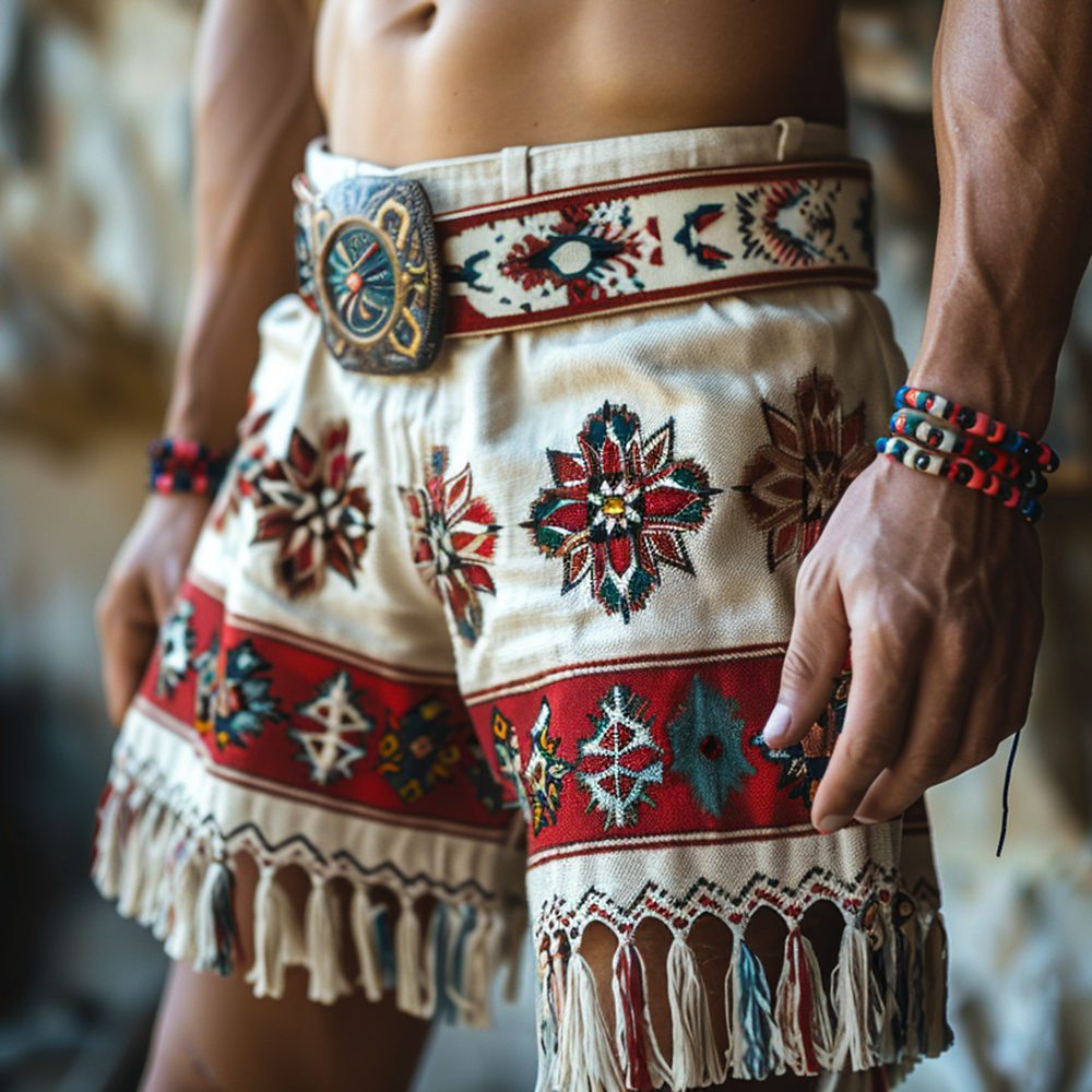 Bohemian Style Shorts Without Belt-inspireuse