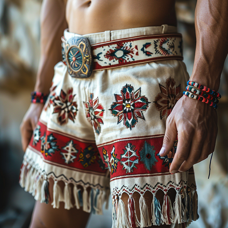 Bohemian Style Shorts Without Belt