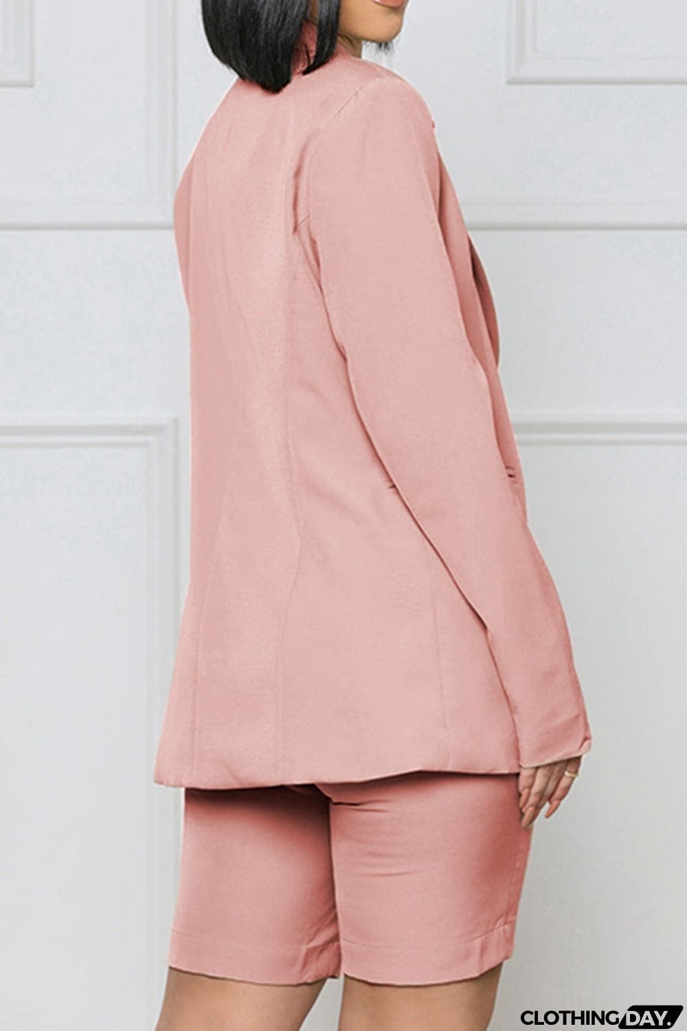 Long Sleeve Blazer and Shorts Set