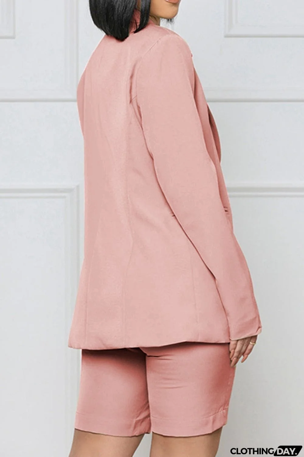 Long Sleeve Blazer and Shorts Set