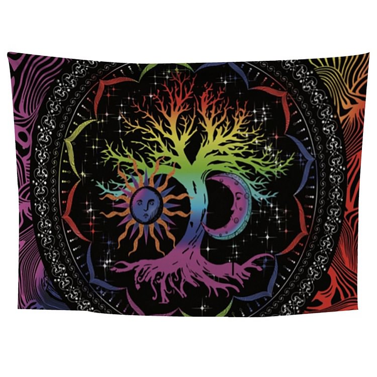 Abstract Tree Tapestry Wall Hanging Rugs Bedspread Beach Mat Dorm Decor