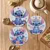 8pcs Cartoon DIY Diamond Painting Holz Untersetzer Kits mit Halter (Stich)