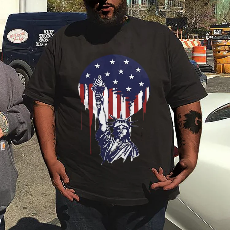 Plus Size Men's Statue Of Liberty T-Shirt