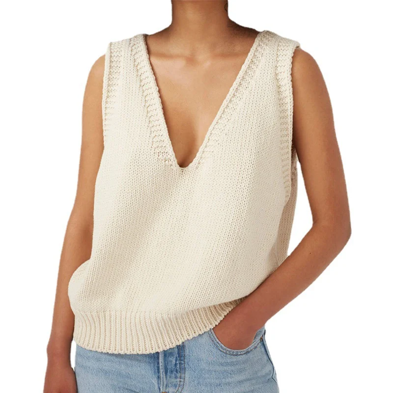 Wongn Wongn And Autumn New Women's Knitted Vest Small Vest Women's Sleeveless Sweater