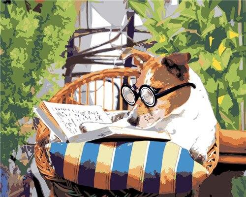 

Dog Reading Journal – Paint By Numbers - 40*50CM, 501 Original