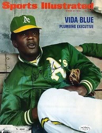 Vida Blue Signed Jsa Certed Sticker Sports Illustrated Coverautograph Authentic