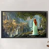 (Big Size)Elvish City - 18CT Stamped Cross Stitch - 70*40cm - Character