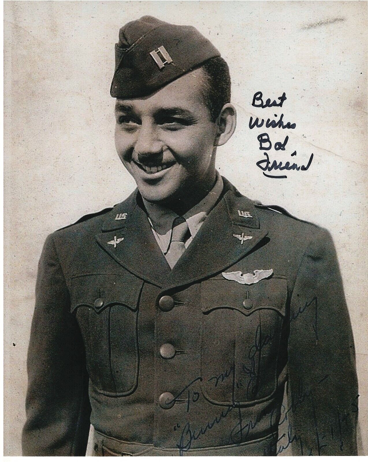 ROBERT FRIEND 332ND FIGHTER GROUP TUSKEGEE AIRMAN PILOT RARE SIGNED Photo Poster painting