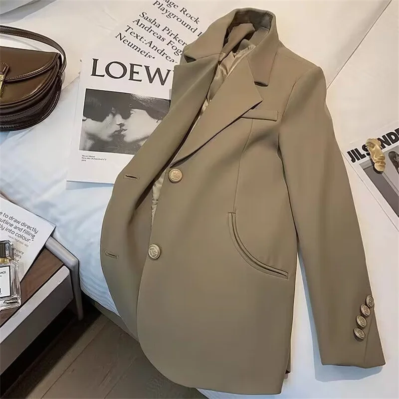 Colourp Colourp Suit Jacket Female GJ Sense Spring Autumn 2024 New Korean Version Of Fashion Long Small Suit