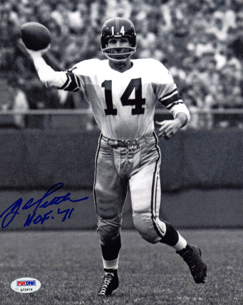 YA Y.A. Tittle SIGNED 8x10 Photo Poster painting + HOF 71 New York Giants PSA/DNA AUTOGRAPHED