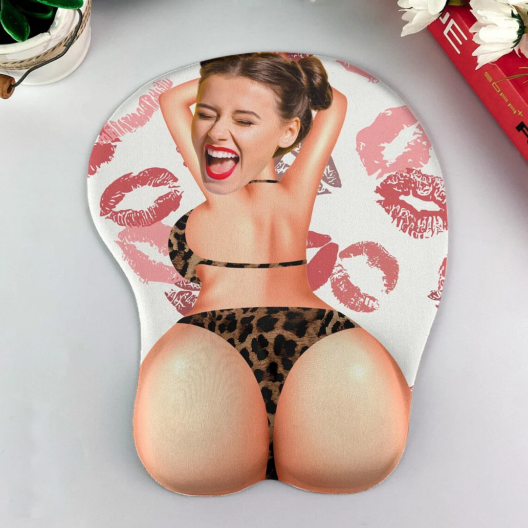 Custom Face Funny 3D Mouse Pad With Wrist Rest