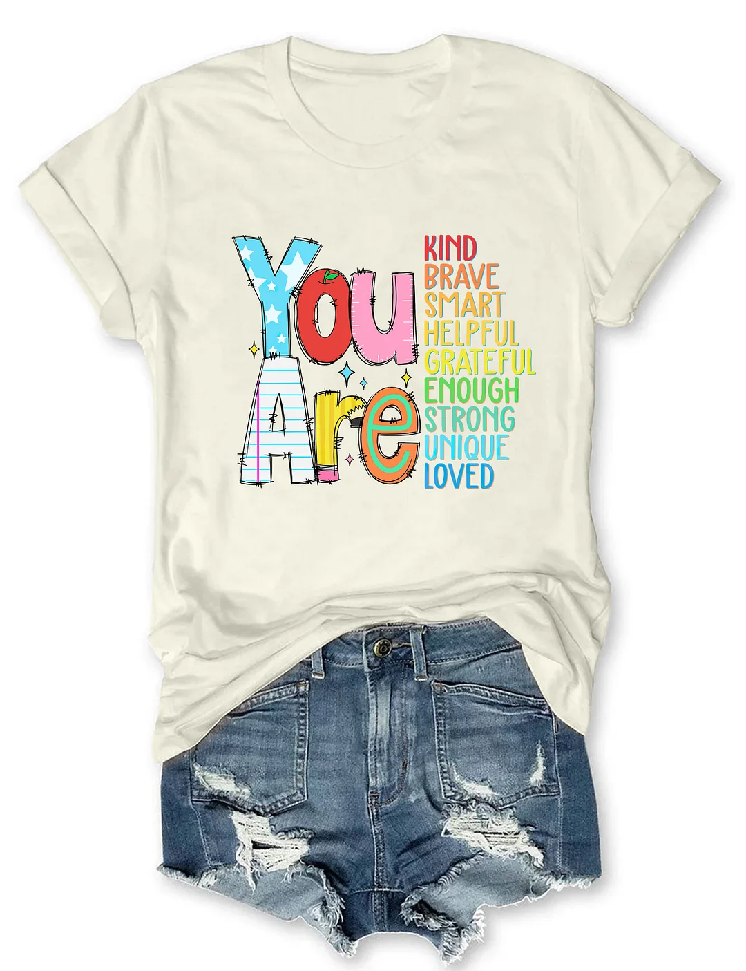 You Are Kind Loved Brave Enough T-Shirt