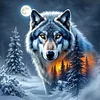 Wolf-11CT Counted Cross Stitch 40*40cm/15.75*15.75in