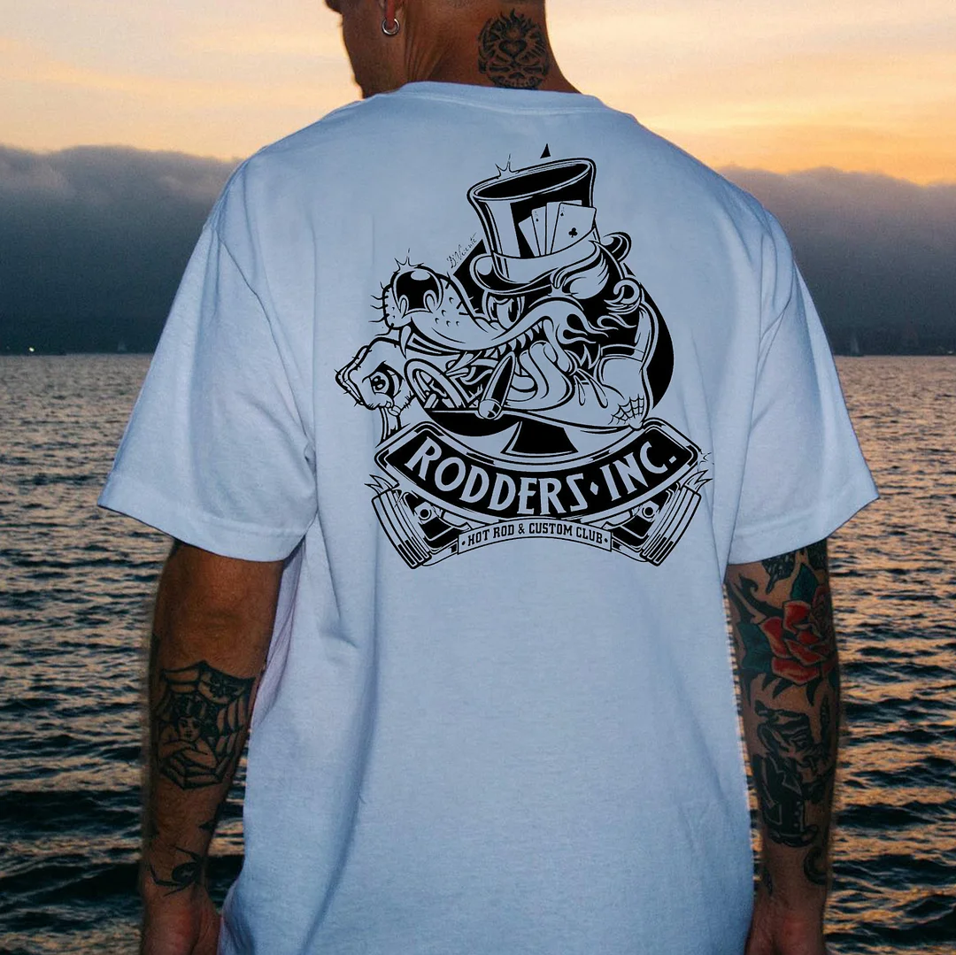 RODDERS INC Wolf Print Men's T-shirt