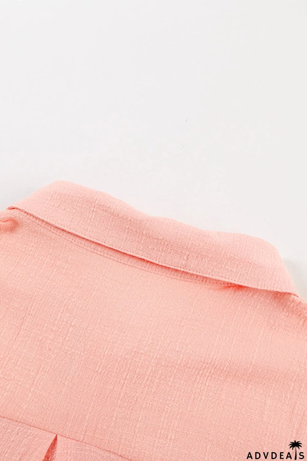 Turn-down Collar Button Front Tank