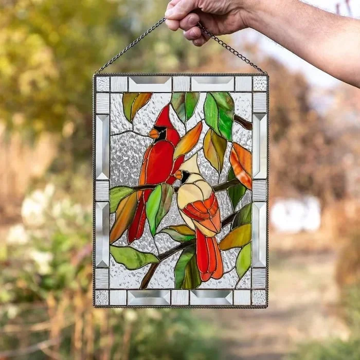 🔥Last Day Special Sale 60% OFF🐦Cardinal Stained Window Panel