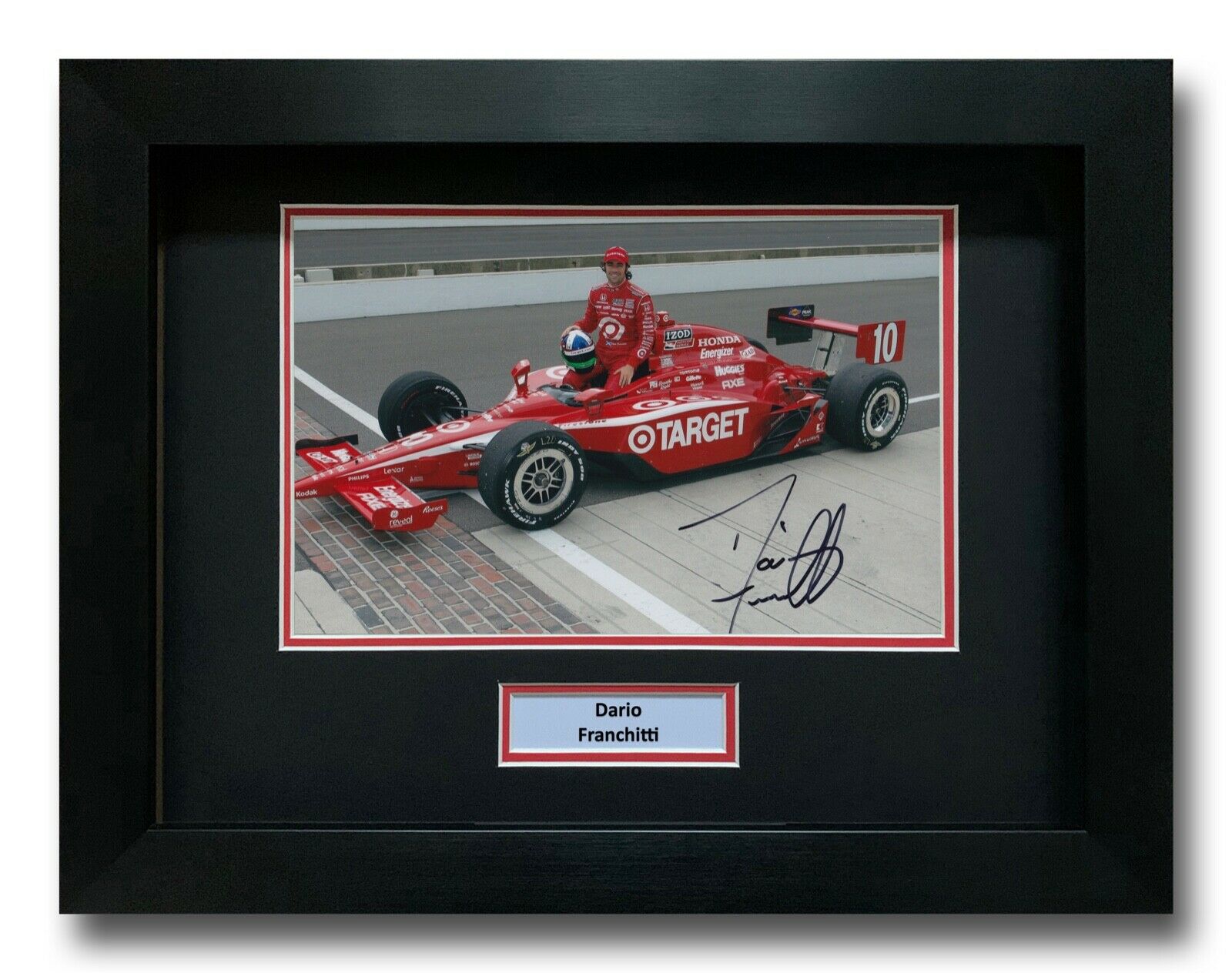 DARIO FRANCHITTI HAND SIGNED FRAMED Photo Poster painting DISPLAY INDY 500 AUTOGRAPH 1