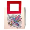 Sac &agrave; main DIY peinture en diamant avec poign&eacute;e carr&eacute;e, sac fourre-tout en diamant pour maquillage, kits de peintures multi-usages en diamants, sacs &agrave; main cr&eacute;atifs pour femmes, cadeau artisanal pour filles (colibri)