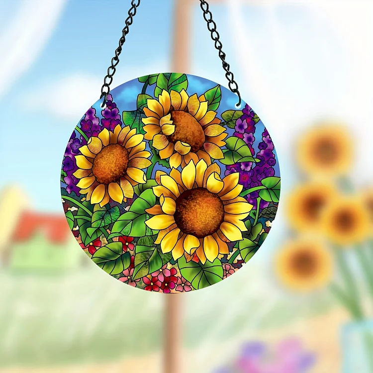 Sunflower - Suncatcher Hanging Ornament WH023
