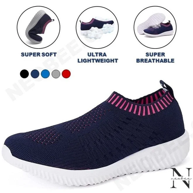 Vanya - Women's Casual Walking Shoes Breathable Mesh Work Slip-on Sneakers