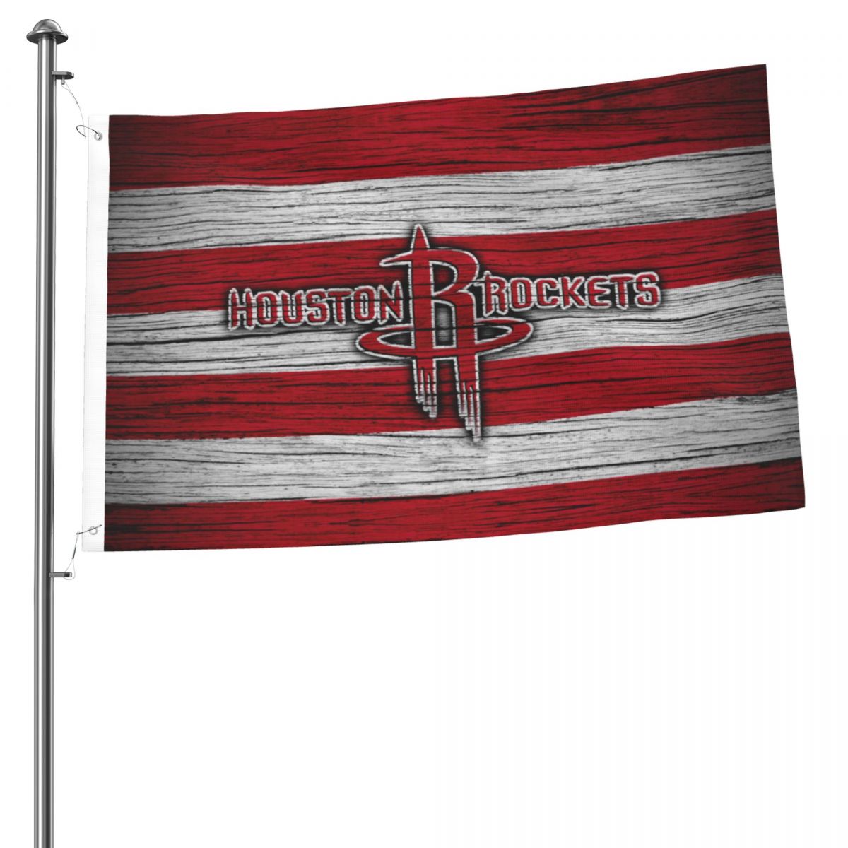 Houston Rockets Wood Art 2x3 FT UV Resistant Flag
